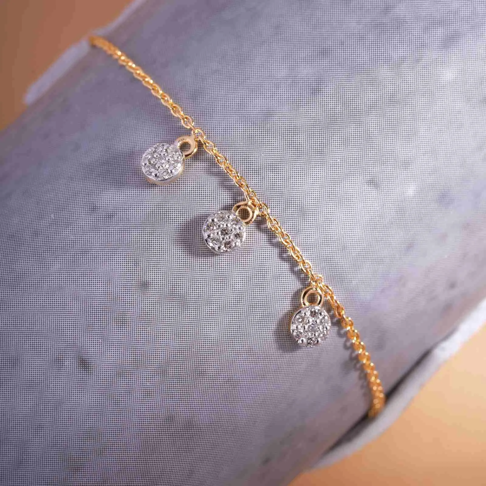 Round Charms Diamond Bracelet