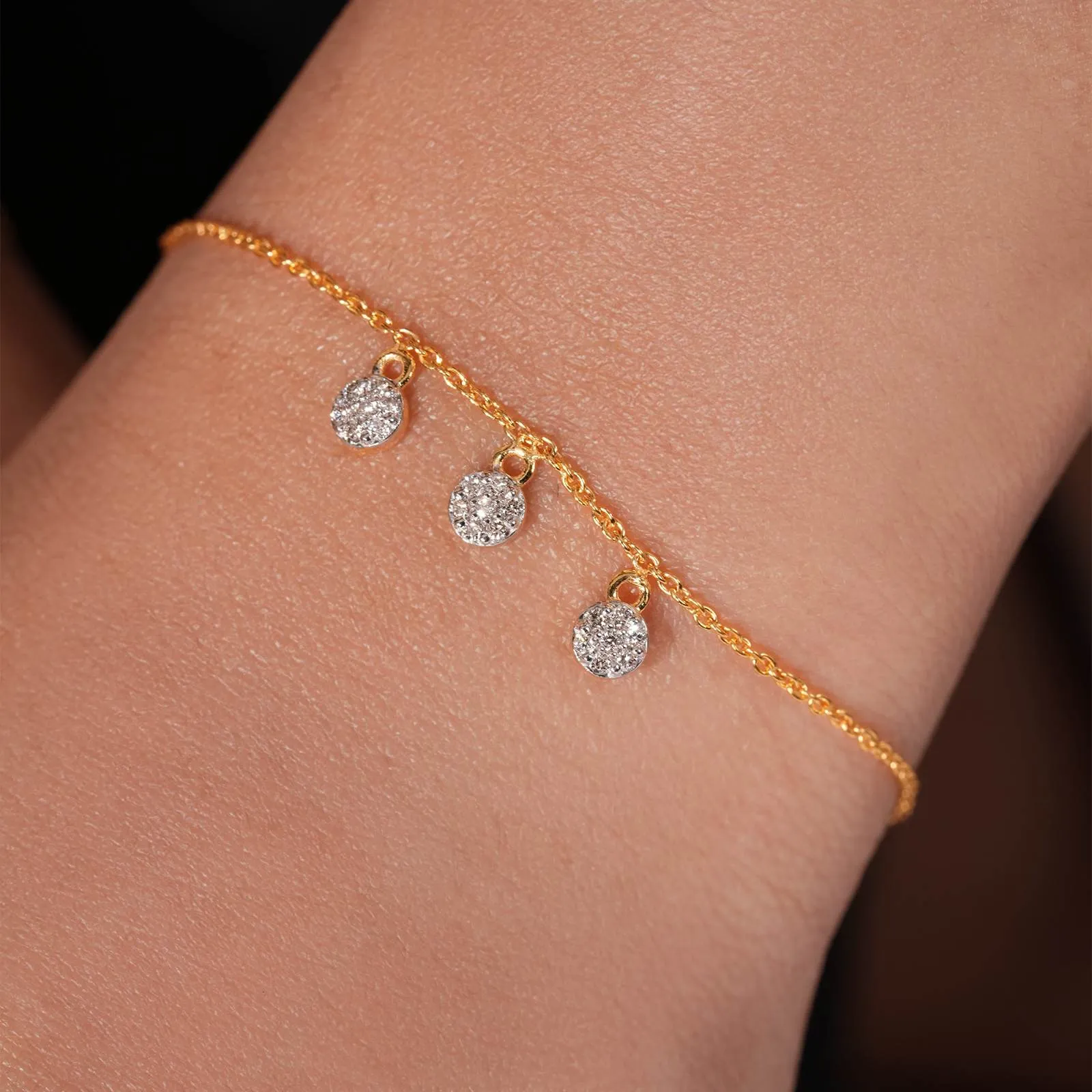Round Charms Diamond Bracelet