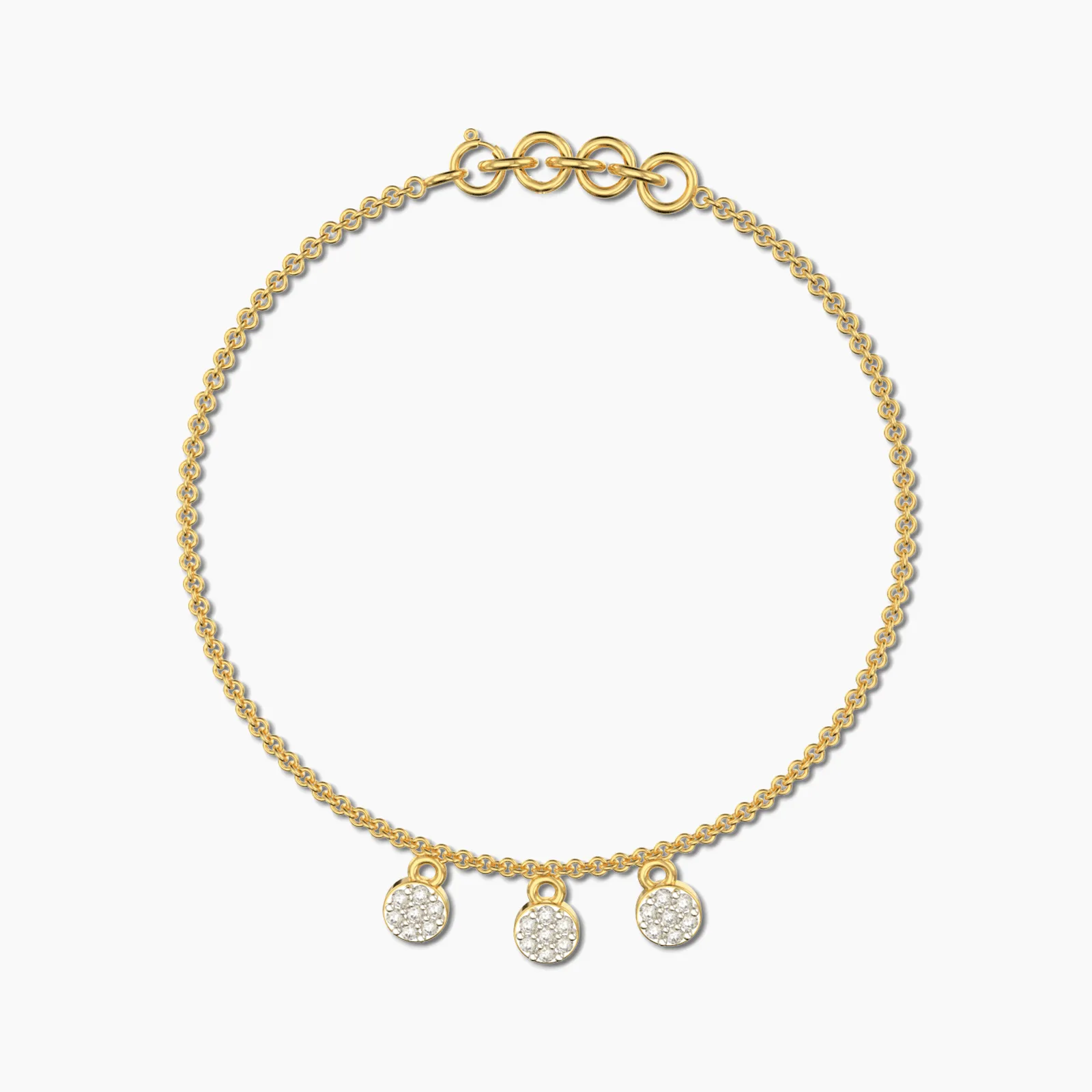 Round Charms Diamond Bracelet