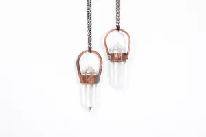 SALE Quartz crystal necklace | Electroformed crystal necklace