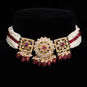 Samudra cz Pearl Choker