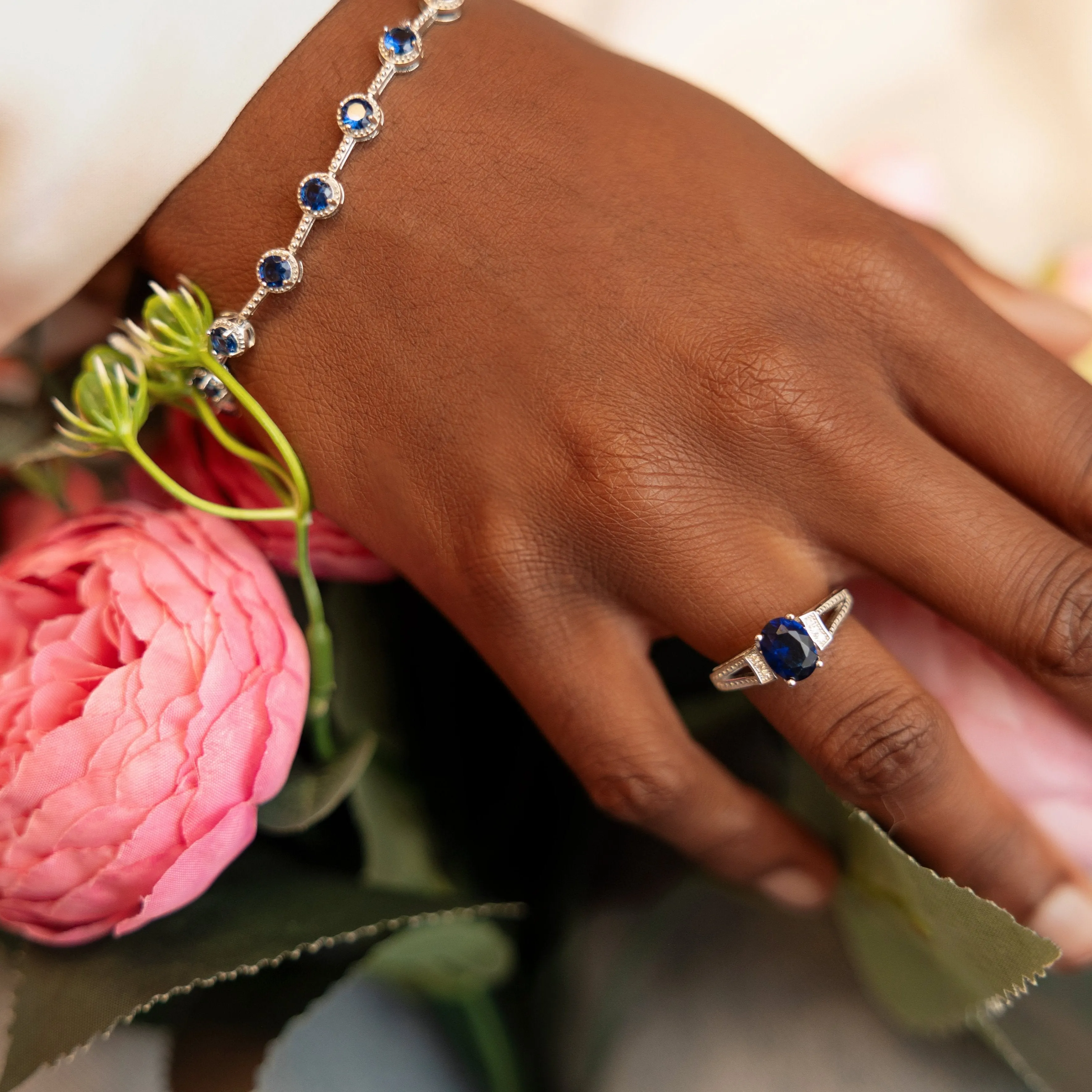 Sapphire Glow Tennis Bracelet