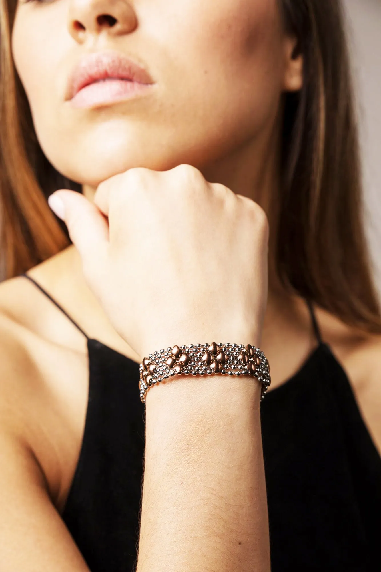 SG Liquid Metal B35 - SS / Rose Titanium (Stainless Steel Bracelet) by Sergio Gutierrez