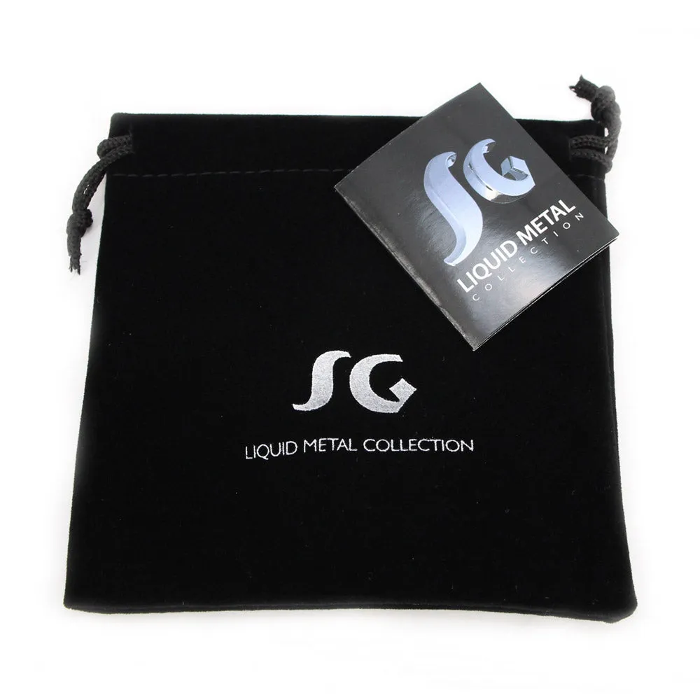 SG Liquid Metal RTB12-AS Antique Silver Bracelet with Swarovski Crystals by Sergio Gutierrez