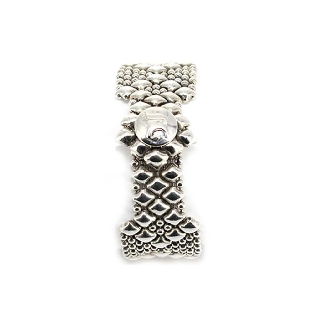 SG Liquid Metal RTB12-AS Antique Silver Bracelet with Swarovski Crystals by Sergio Gutierrez
