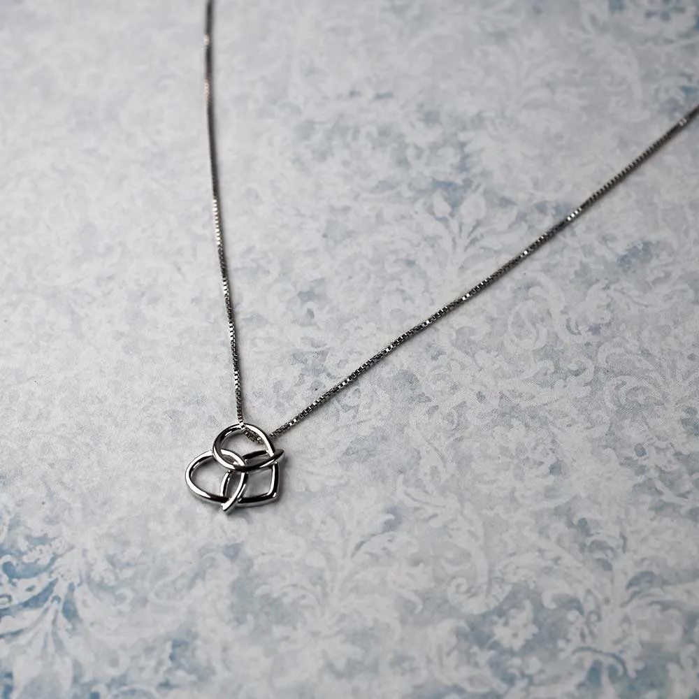 Silver Celtic Trinity Heart Pendant