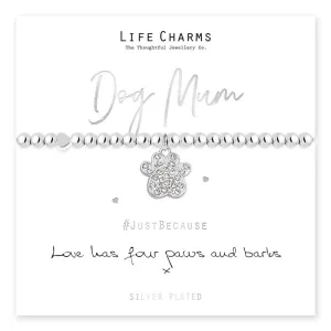 Silver Plated  Dog Mum Bracelet