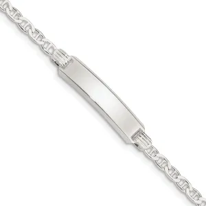 Silver Polishe Engravable Childrens ID Bracelet