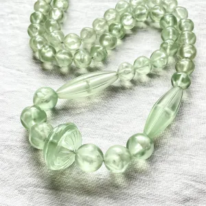 SOLD Vintage Celadon/Mint Green Art Deco Beaded Necklace