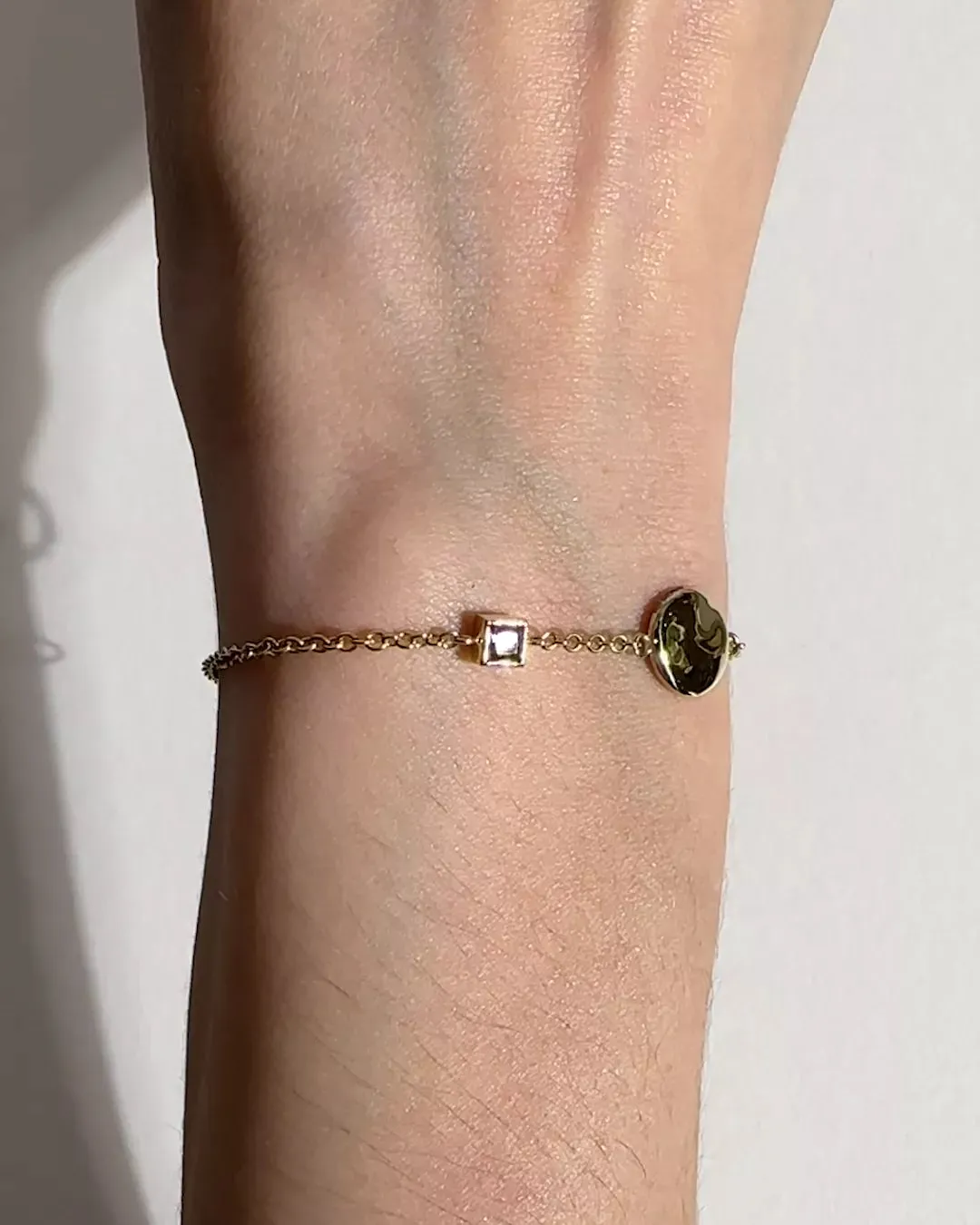 Solid Gold Amethyst February Birthstone Bracelet