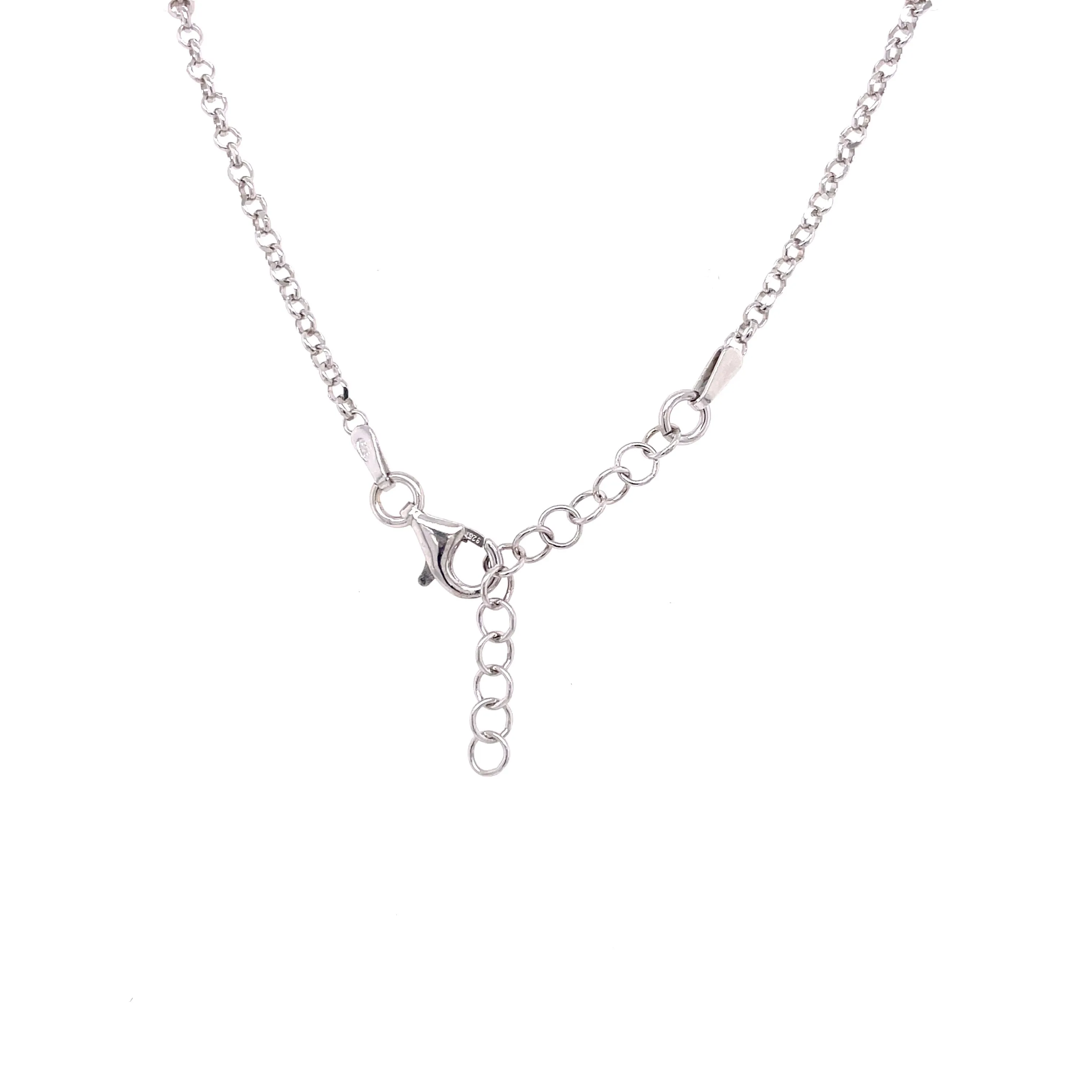 Sterling Silver Infinity Charm CZ Bracelet
