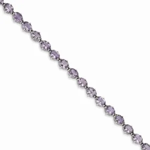 Sterling Silver Pink Amethyst Bracelet