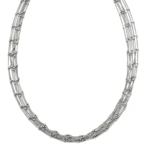 Sterling Silver Seven Strand Beaded Necklace