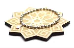 Titanium Grey Pearl and Silver Wrist Tasbih