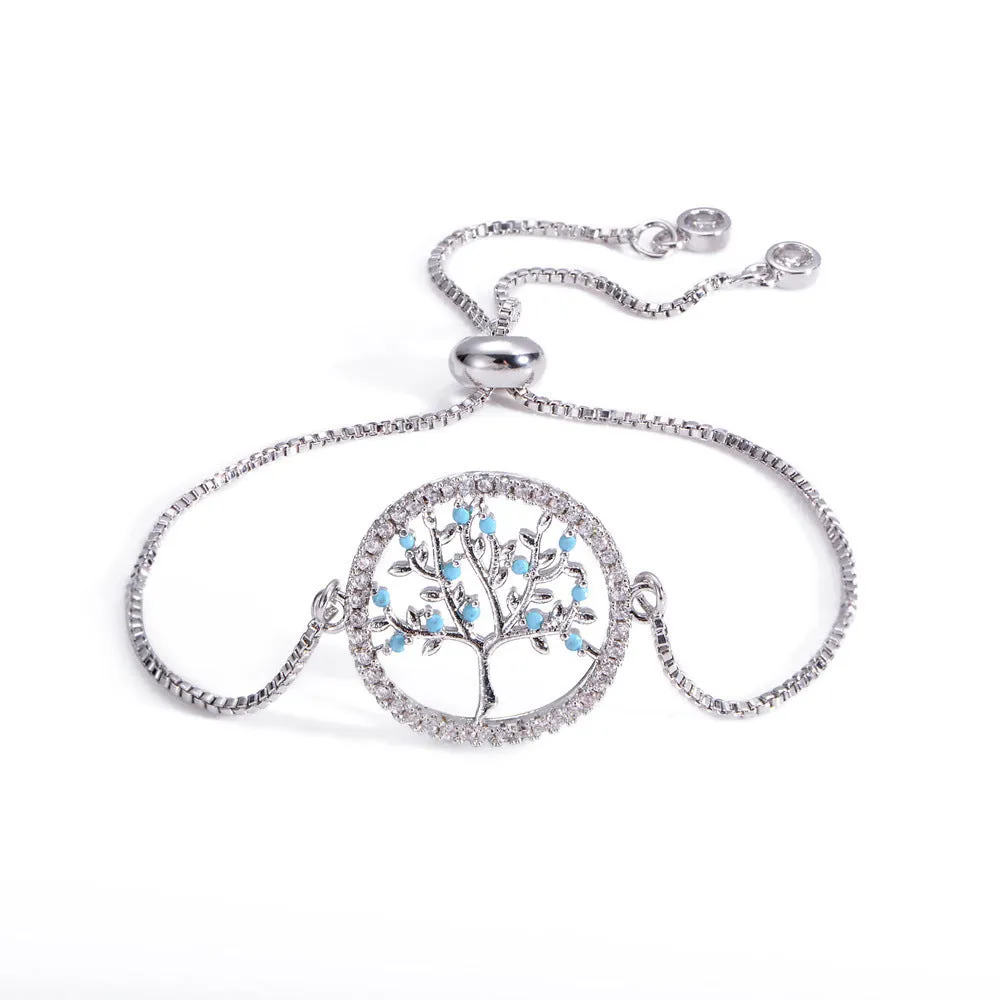 Tree Of Life Pull Bracelet Diy Men And Women Couple Box Chain Bracelet