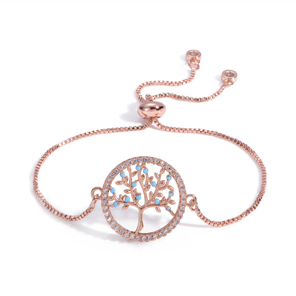 Tree Of Life Pull Bracelet Diy Men And Women Couple Box Chain Bracelet