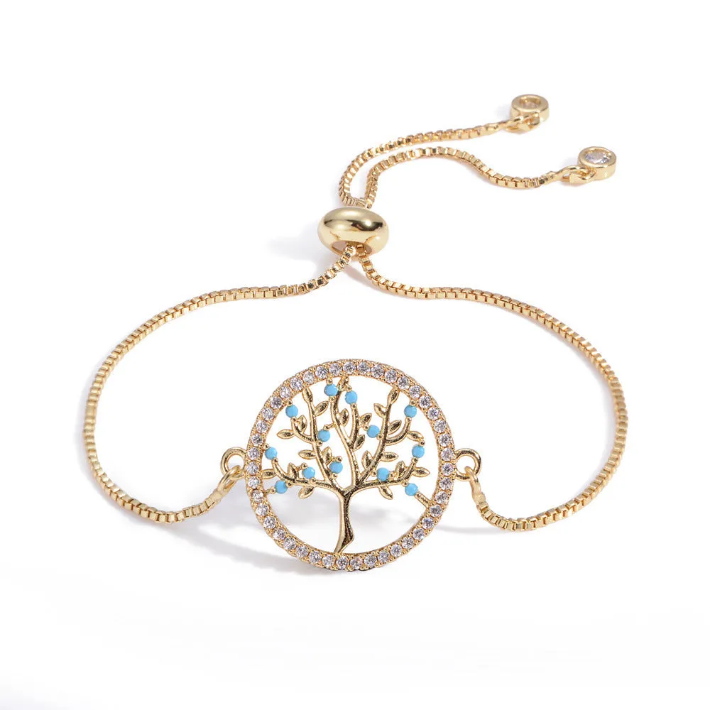 Tree Of Life Pull Bracelet Diy Men And Women Couple Box Chain Bracelet