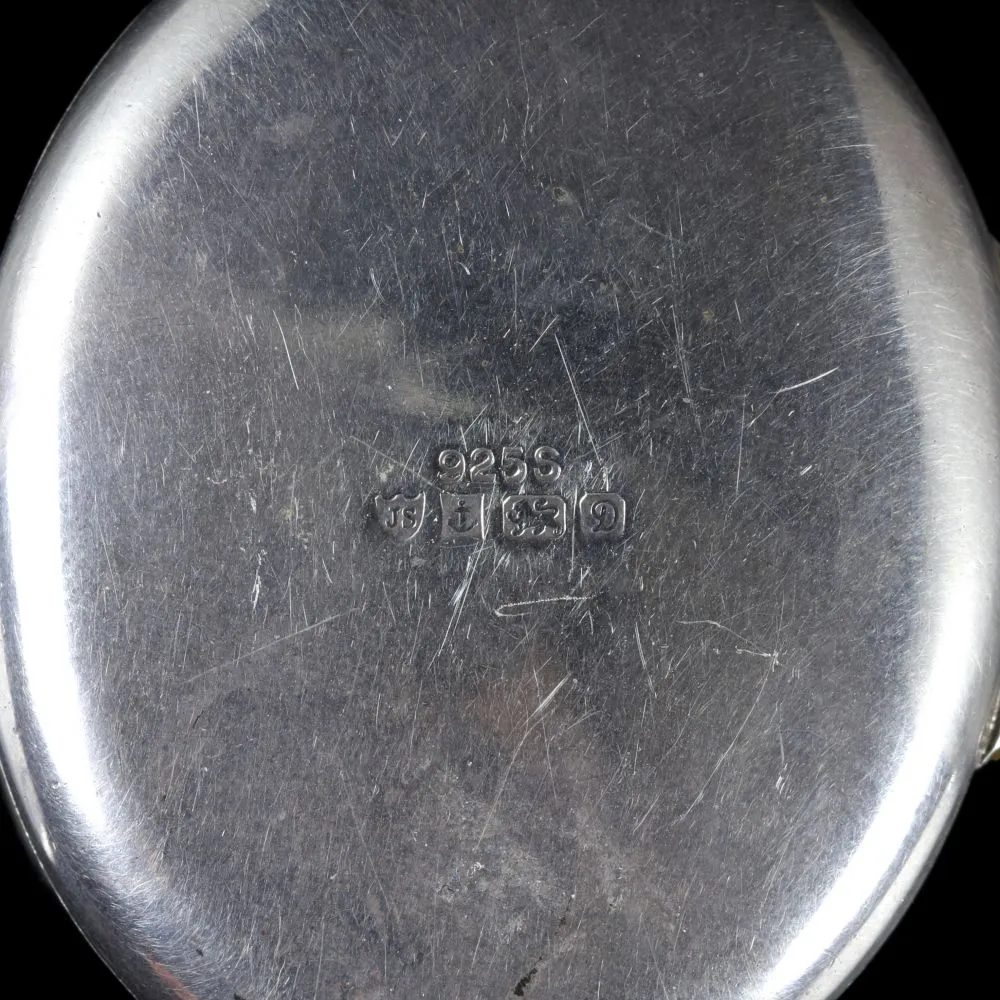 Vintage Large Bird Motif Locket Silver Dated Birmingham 1978