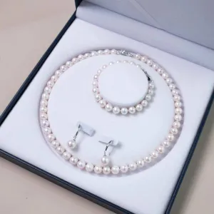 White Freshwater Pearl 3-Piece Jewelry Set