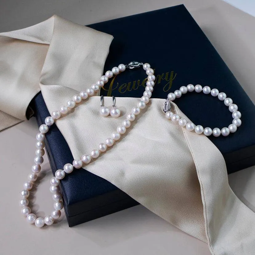 White Freshwater Pearl 3-Piece Jewelry Set