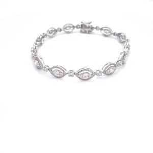 White Gold Marquis Diamond Bracelet